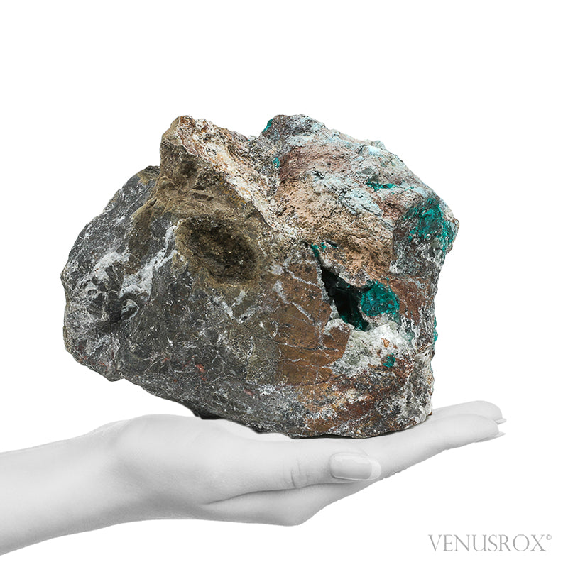 Dioptase with Quartz on Matrix Natural Crystal from the Democratic Republic of Congo | Venusrox
