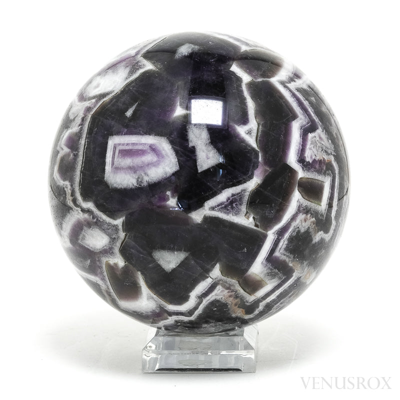 Chevron Amethyst Polished Sphere from India | Venusrox