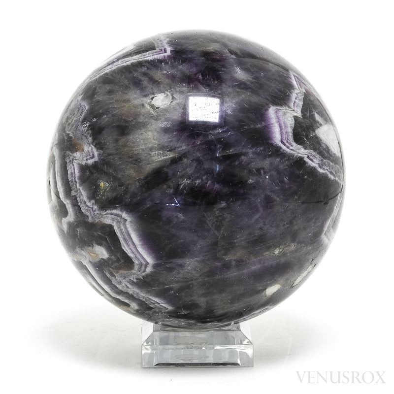 Chevron Amethyst Polished Sphere from India | Venusrox