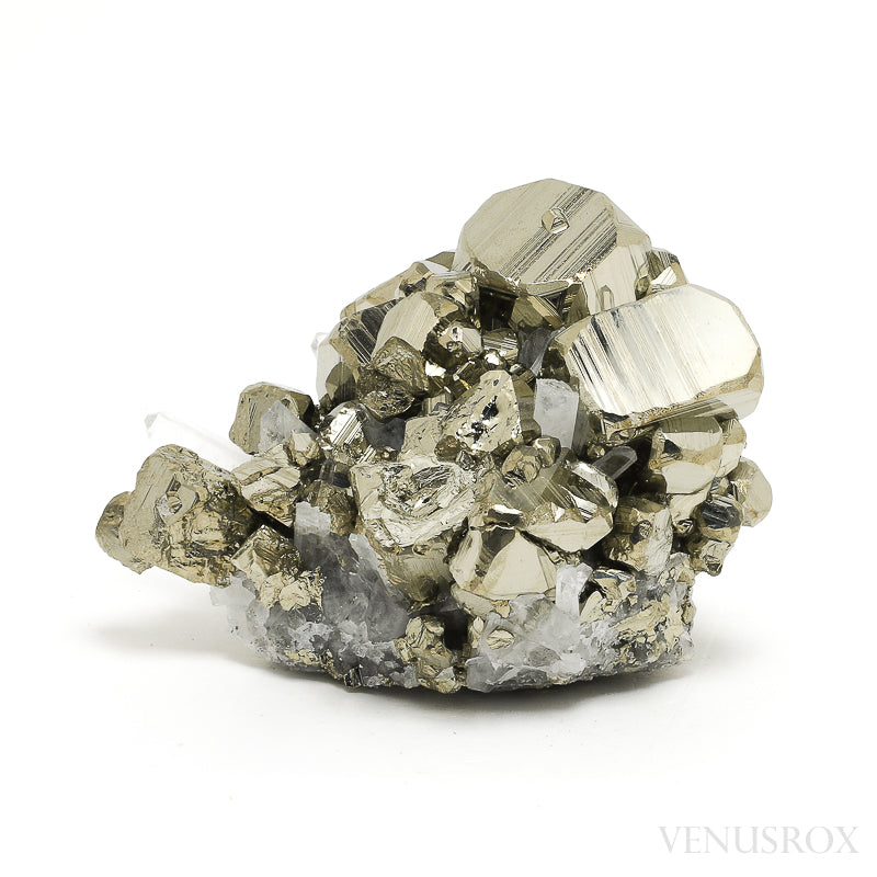 Pyrite with Quartz Natural Cluster from the Huanzala Mine, Huallanca District, Huanuco Department, Peru | Venusrox