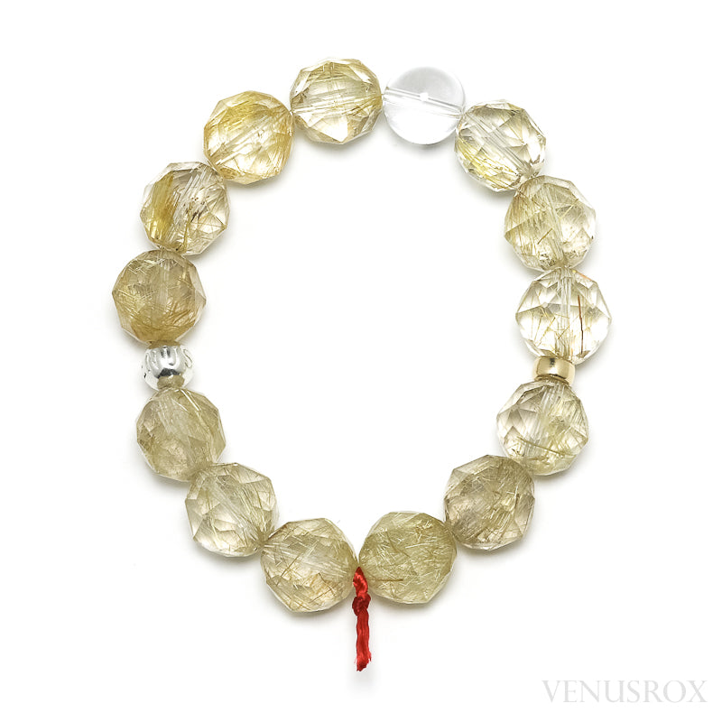 Golden Rutilated Quartz Bracelet from Brazil | Venusrox