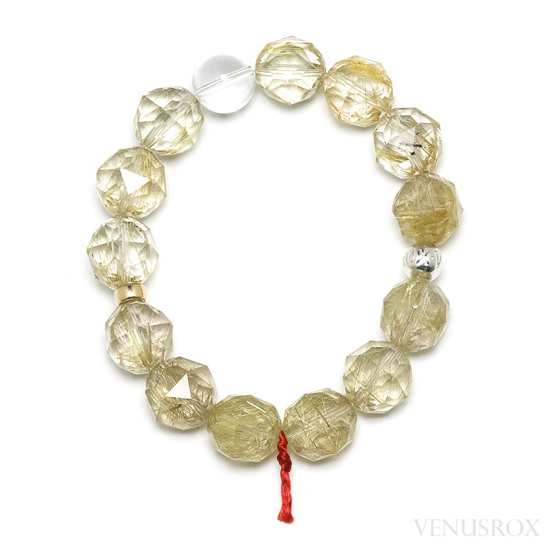 Golden Rutilated Quartz Bracelet from Brazil | Venusrox