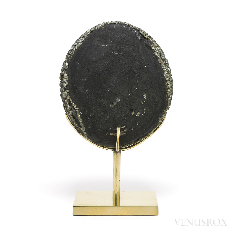 Natural Pyrite Concretion from China Mounted on a bespoke stand | Venusrox