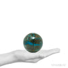 Chrysocolla with Malachite & Matrix Polished Sphere from Peru | Venusrox