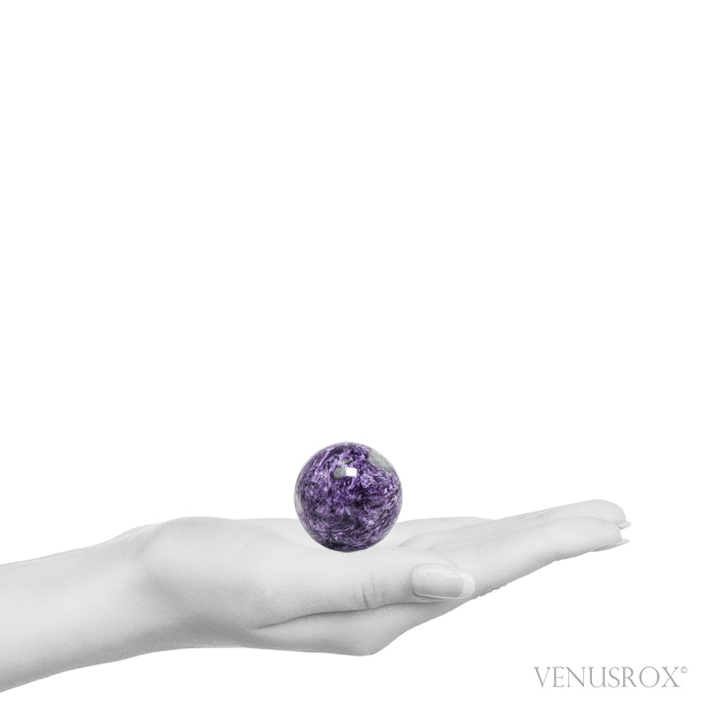 Charoite with Aegirine Polished Sphere from Sakha Republic, Siberia, Russia | Venusrox