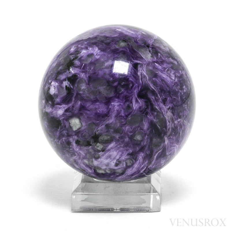 Charoite with Aegirine Polished Sphere from Sakha Republic, Siberia, Russia | Venusrox