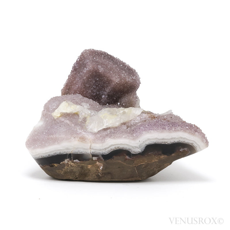 Amethyst with Agate & Calcite Polished/Natural Cluster from Uruguay | Venusrox