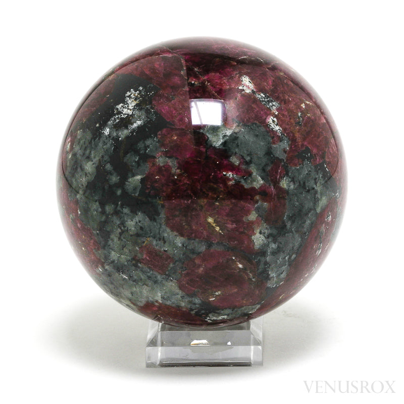 Eudialyte with Aegirine and Nepheline Polished Sphere from Kola Peninsula, Russia | Venusrox