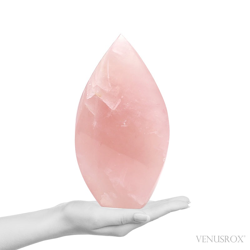 Rose Quartz Polished Flame from Brazil | Venusrox