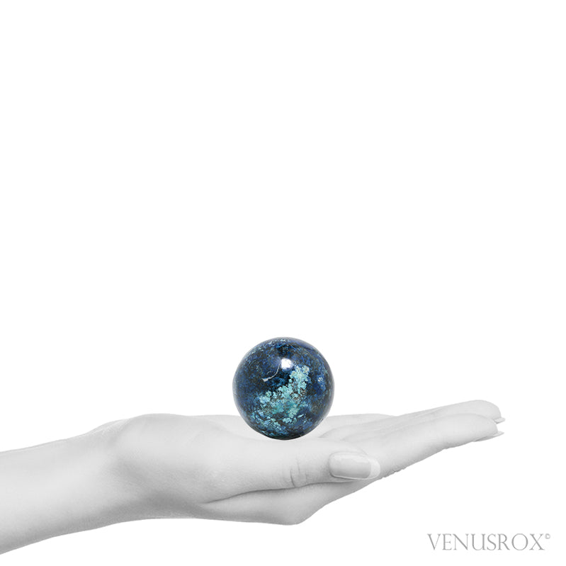 Chrysocolla with Shattuckite Polished Sphere from Namibia | Venusrox