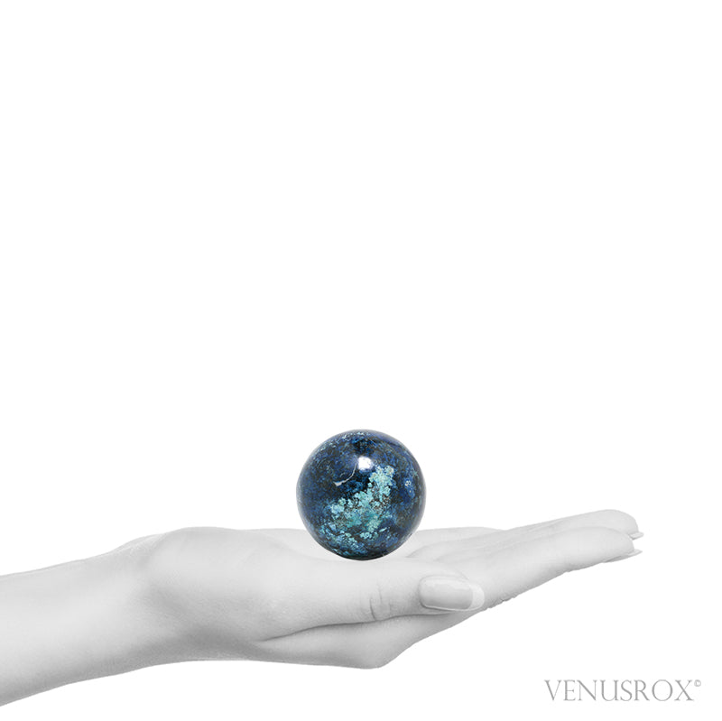 Chrysocolla with Shattuckite Polished Sphere from Namibia | Venusrox