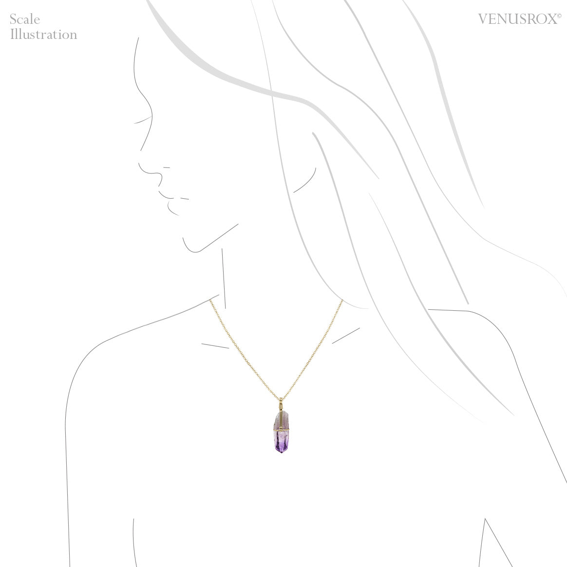 Amethyst Phantom Natural Point Pendant from the Piedra Parada, near Las Vigas, Tatatila, Veracruz, Mexico | Venusrox