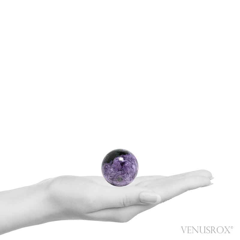 Charoite with Aegirine Polished Sphere from Sakha Republic, Siberia, Russia | Venusrox