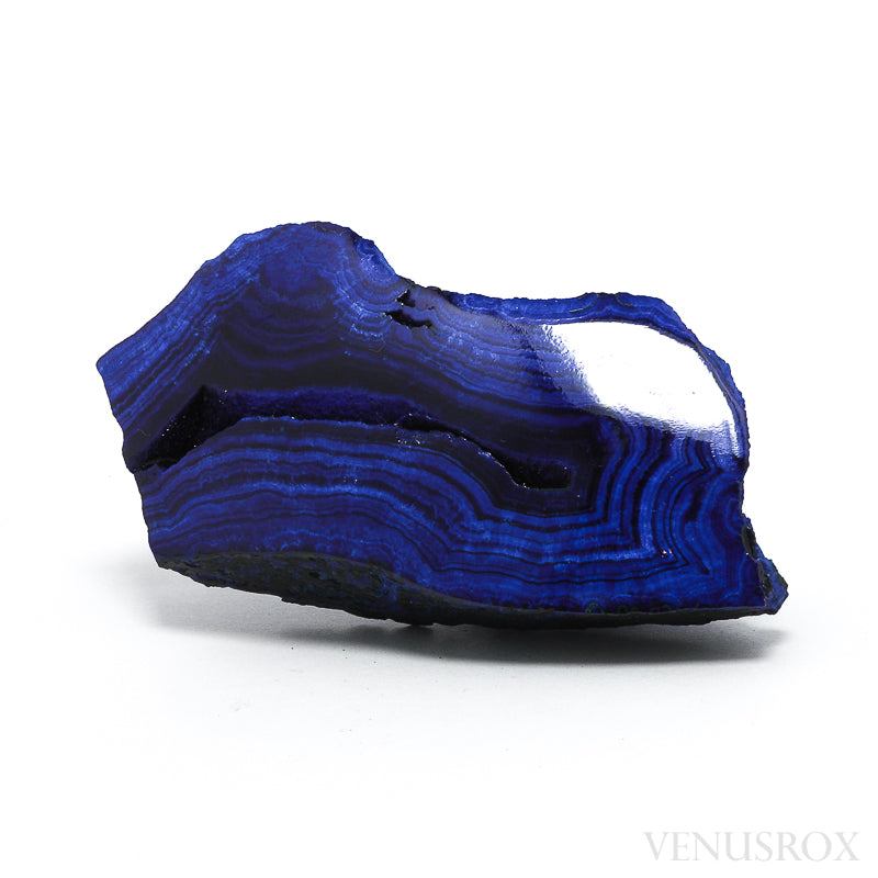 Azurite Part-Polished/Part-Natural Crystal from the Altai Mountains, Siberia, Russia | Venusrox
