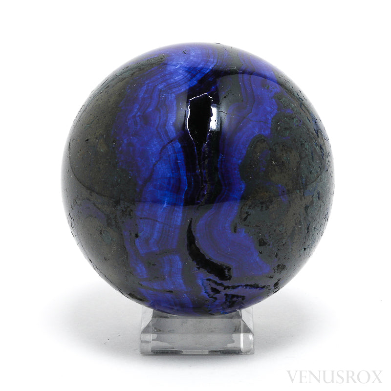 Azurite with Malachite & Matrix Sphere from the Altai Mountains, Siberia, Russia | Venusrox