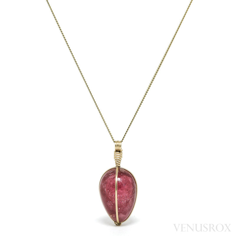Pink Tourmaline Polished Crystal Pendant from Russia | Venusrox