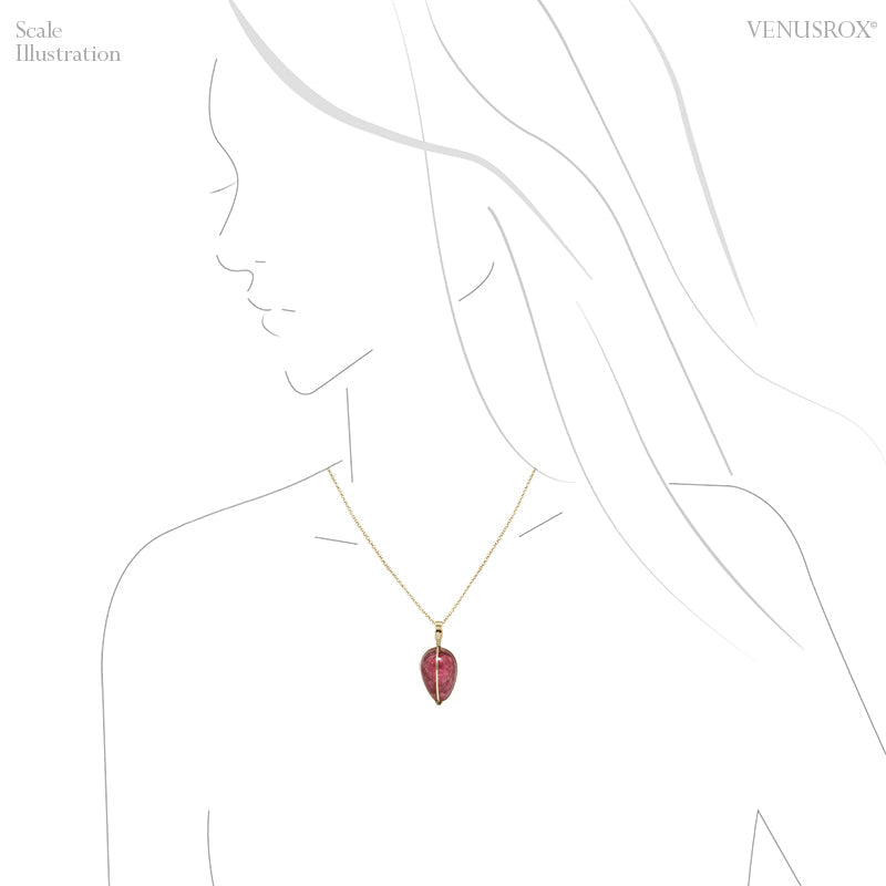 Pink Tourmaline Polished Crystal Pendant from Russia | Venusrox