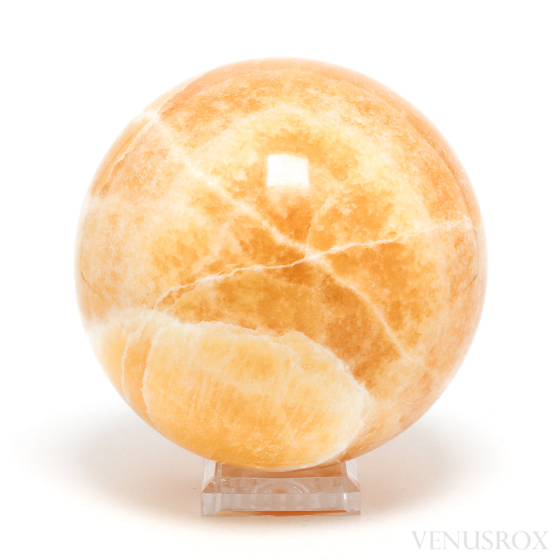 Orange Calcite Sphere from Mexico | Venusrox