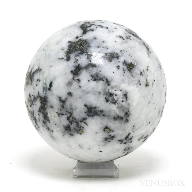 Pyrite in Quartz Polished Sphere from Peru | Venusrox