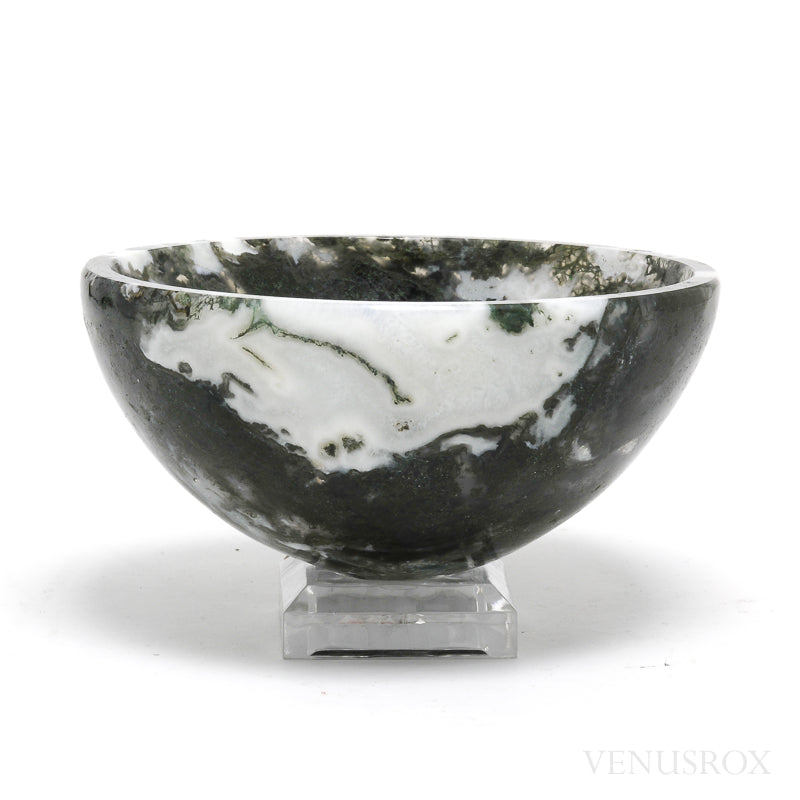 Moss Agate Bowl from India | Venusrox