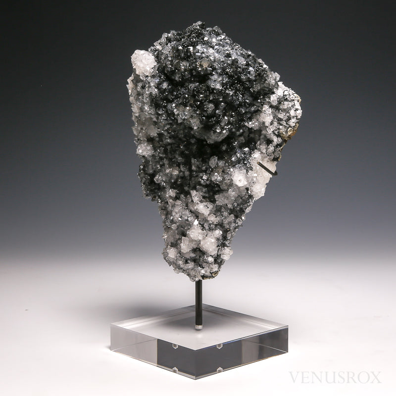 Quartz with Apophyllite & Ilvaite Natural Cluster from Vtoroy Sovetskiy Mine, Dalnegorsk, Primorskiy Kray, Russia mounted on a bespoke stand | Venusrox