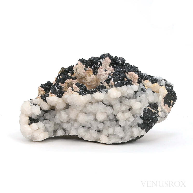 Sphalerite with Rhodochrosite & Calcite Natural Cluster from Trepča Mine, Kosovo | Venusrox