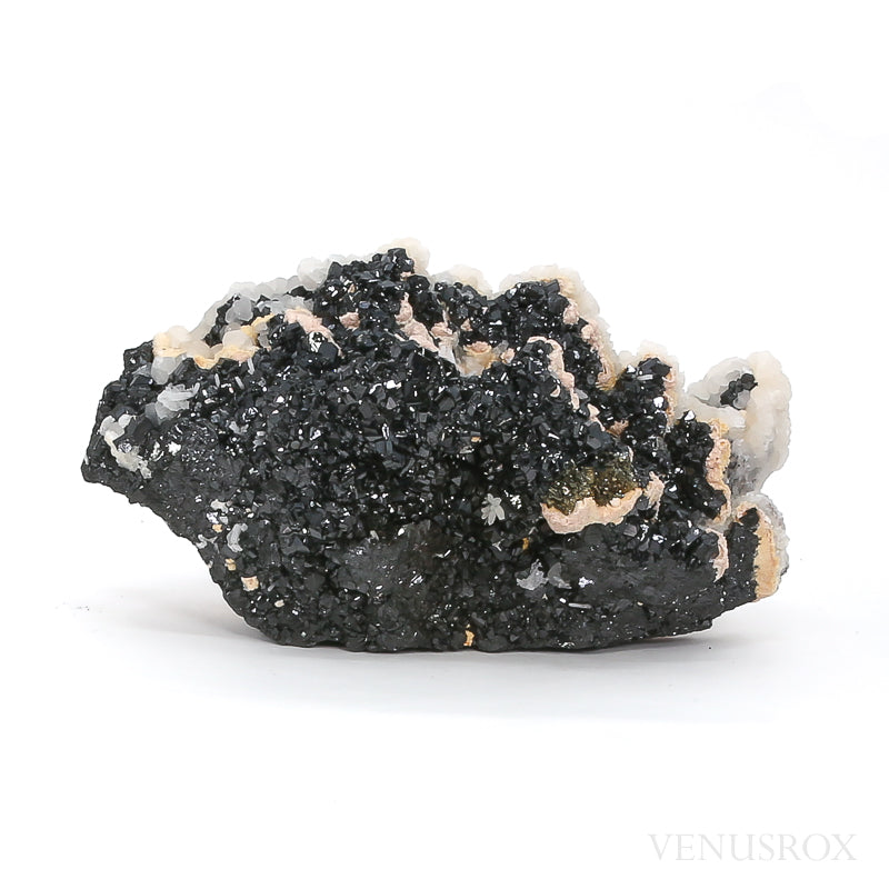 Sphalerite with Rhodochrosite & Calcite Natural Cluster from Trepča Mine, Kosovo | Venusrox