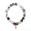 Tourmalinated Quartz Bead Bracelet from Brazil | Venusrox