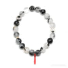 Tourmalinated Quartz Bead Bracelet from Brazil | Venusrox