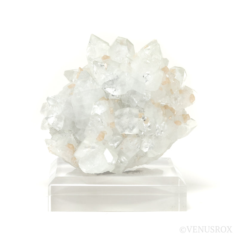 Apophyllite with Stilbite Natural Cluster from Maharashtra, India mounted on a bespoke stand | Venusrox