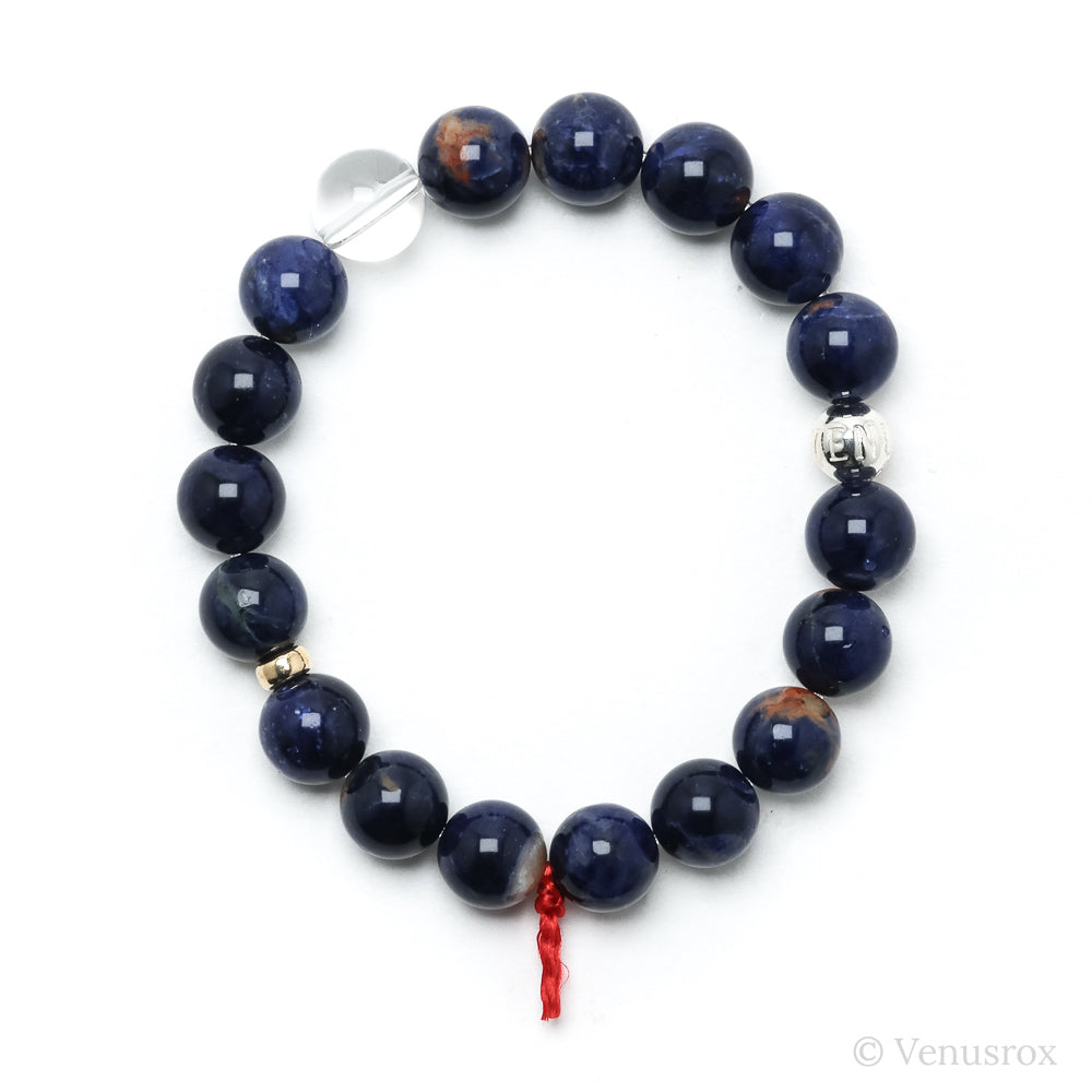 Sodalite with Orange Calcite Bead Bracelet from Brazil | Venusrox