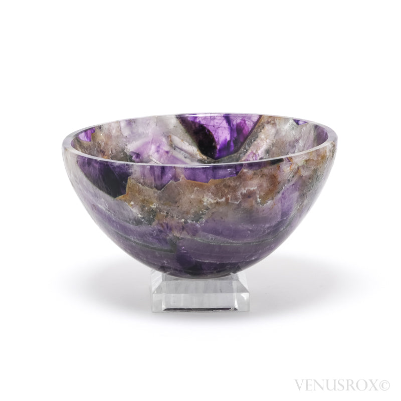 Chevron Amethyst Polished Bowl from India | Venusrox