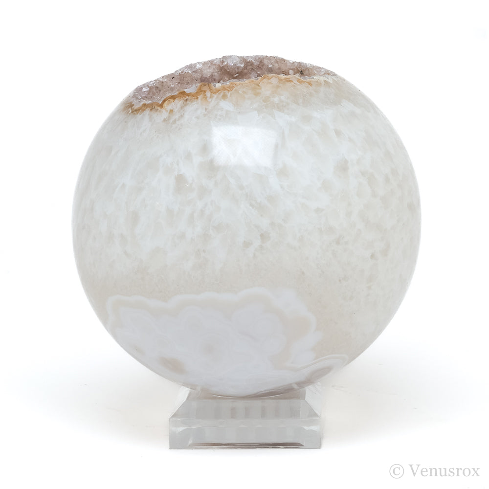 Agate with Quartz Geode Sphere from Brazil | Venusrox