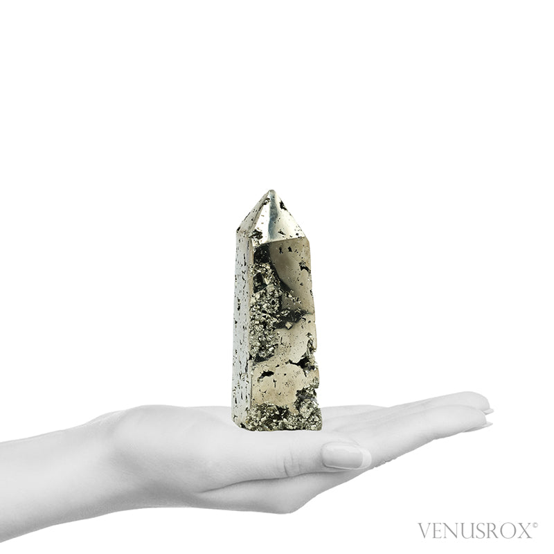 Pyrite Polished/Natural Geode Point from Peru | Venusrox