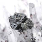 Clear Quartz with Sphalerite & Pyrite Natural Cluster from the Huanzala Mine, Huallanca District, Huanuco Department, Peru | Venusrox