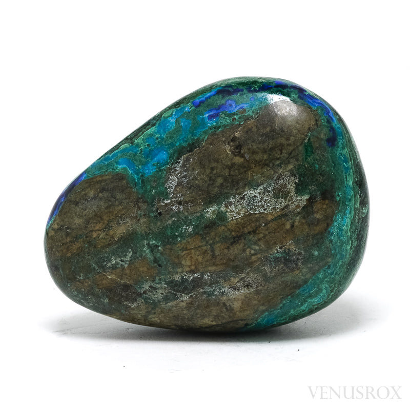 Azurite and Malachite in Matrix Polished Crystal from Huancavelica, Peru | Venusrox