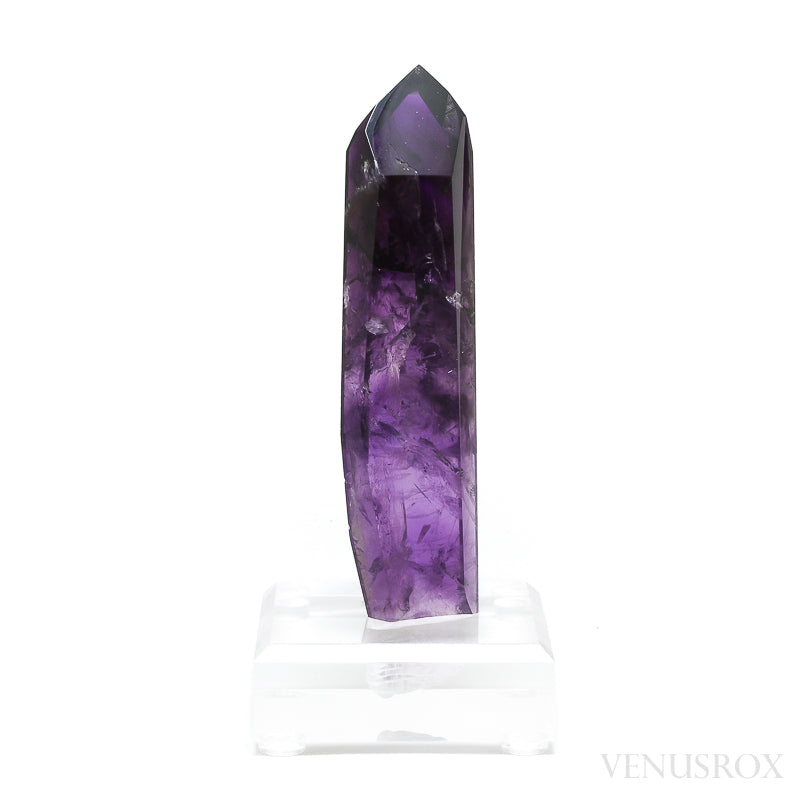 Amethyst Phantom Polished/Natural Point from Brazil mounted on a bespoke stand | Venusrox