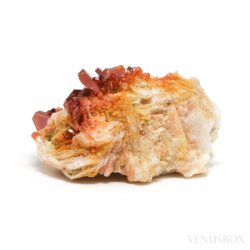 Vanadinite on Barite Natural Specimen from Mibladen, Midelt, Meknes-Tafilalet Region, Morocco | Venusrox