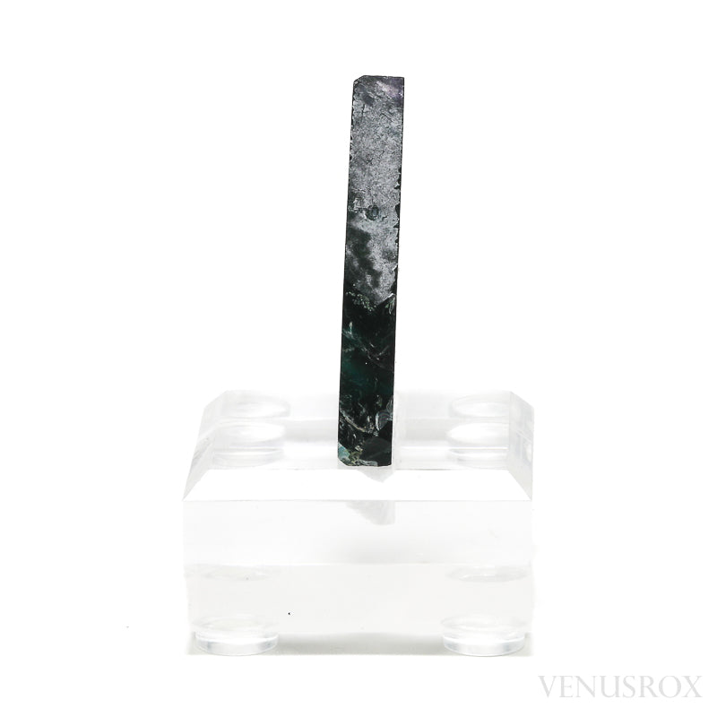 Fluorite Polished/Natural Slice from Namibia, mounted on a bespoke stand | Venusrox