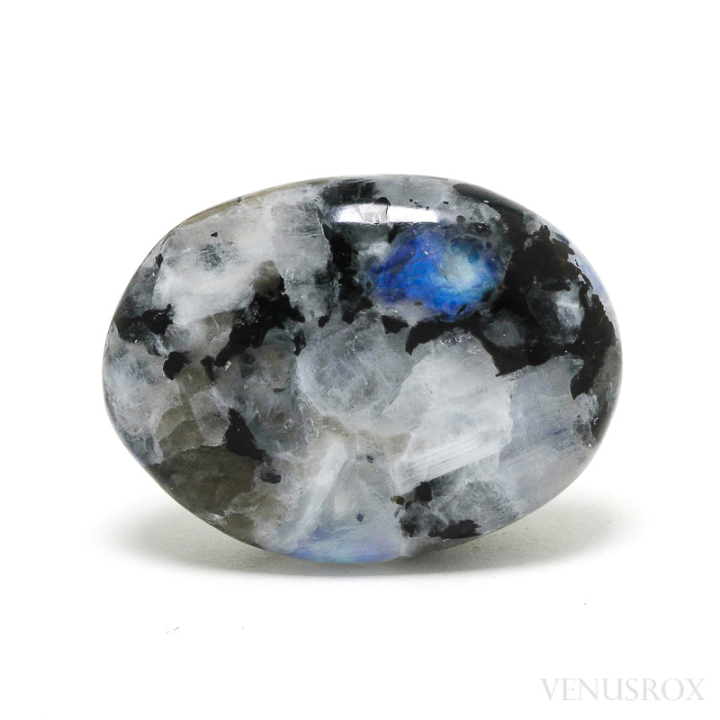 Rainbow Moonstone with Black Tourmaline Polished Crystal from India | Venusrox