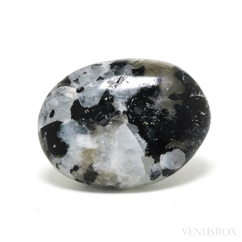 Rainbow Moonstone with Black Tourmaline Polished Crystal from India | Venusrox