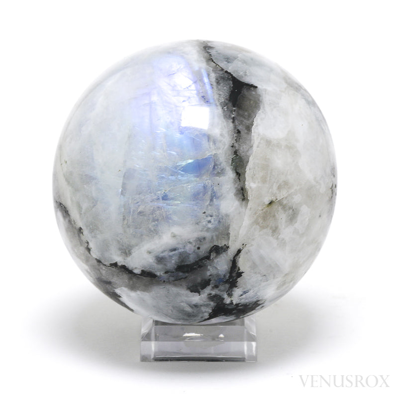 Moonstone (Rainbow) with Tourmaline (Black) Sphere | Venusrox
