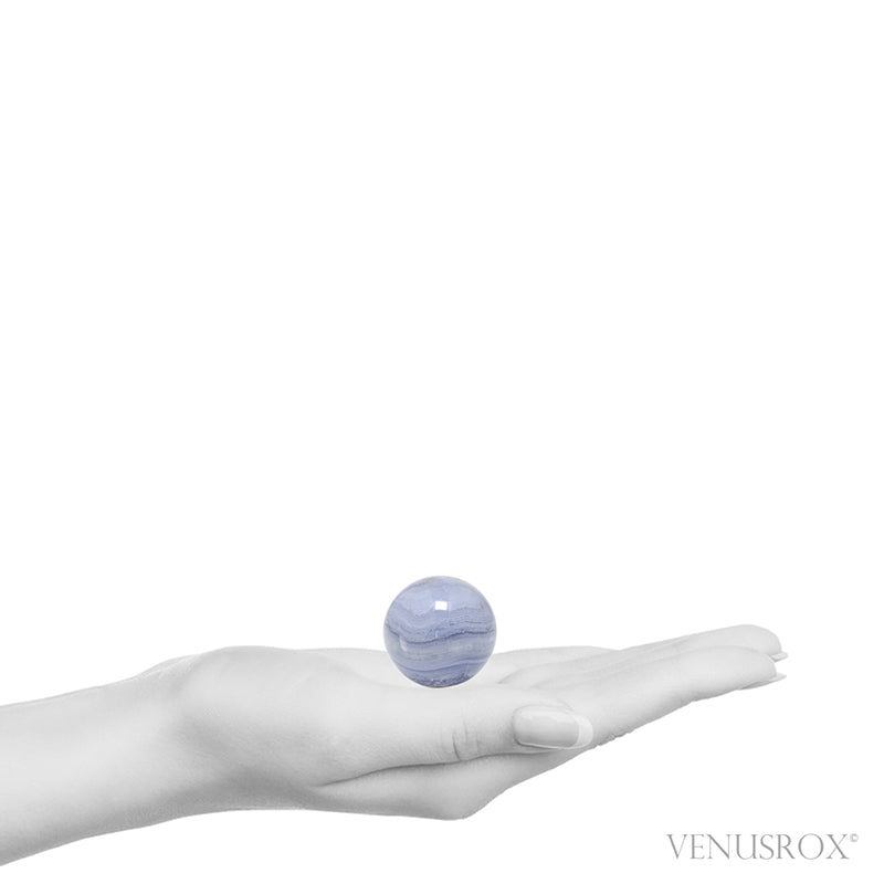 Blue Lace Agate Polished Sphere from Namibia | Venusrox