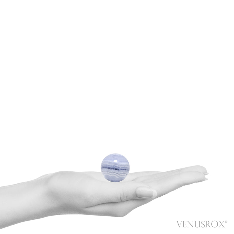 Blue Lace Agate Polished Sphere from Namibia | Venusrox