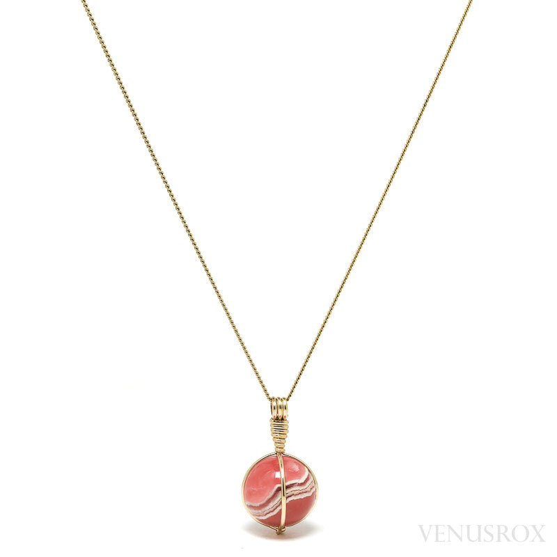 Rhodochrosite Sphere Pendant from Argentina | Venusrox