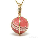 Rhodochrosite Sphere Pendant from Argentina | Venusrox