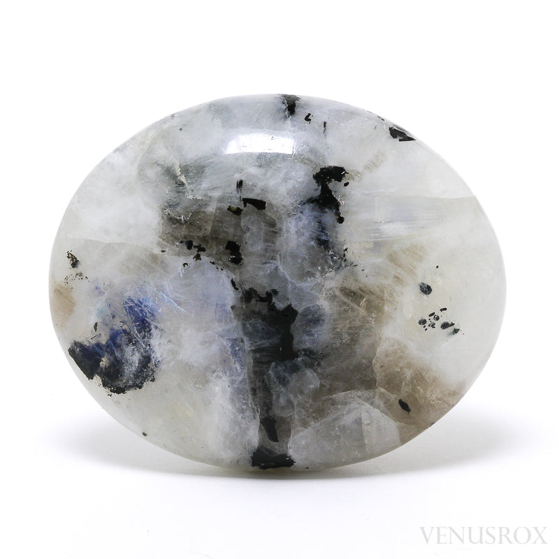 Rainbow Moonstone with Black Tourmaline Polished Crystal from India | Venusrox