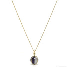 Chevron Amethyst Polished Crystal Pendant from India | Venusrox