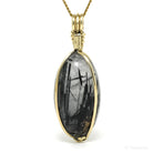 Tourmalinated Quartz Polished Crystal Pendant from India | Venusrox