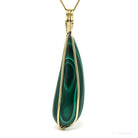 Malachite Polished Crystal Pendant with 9Kt Gold | Venusrox